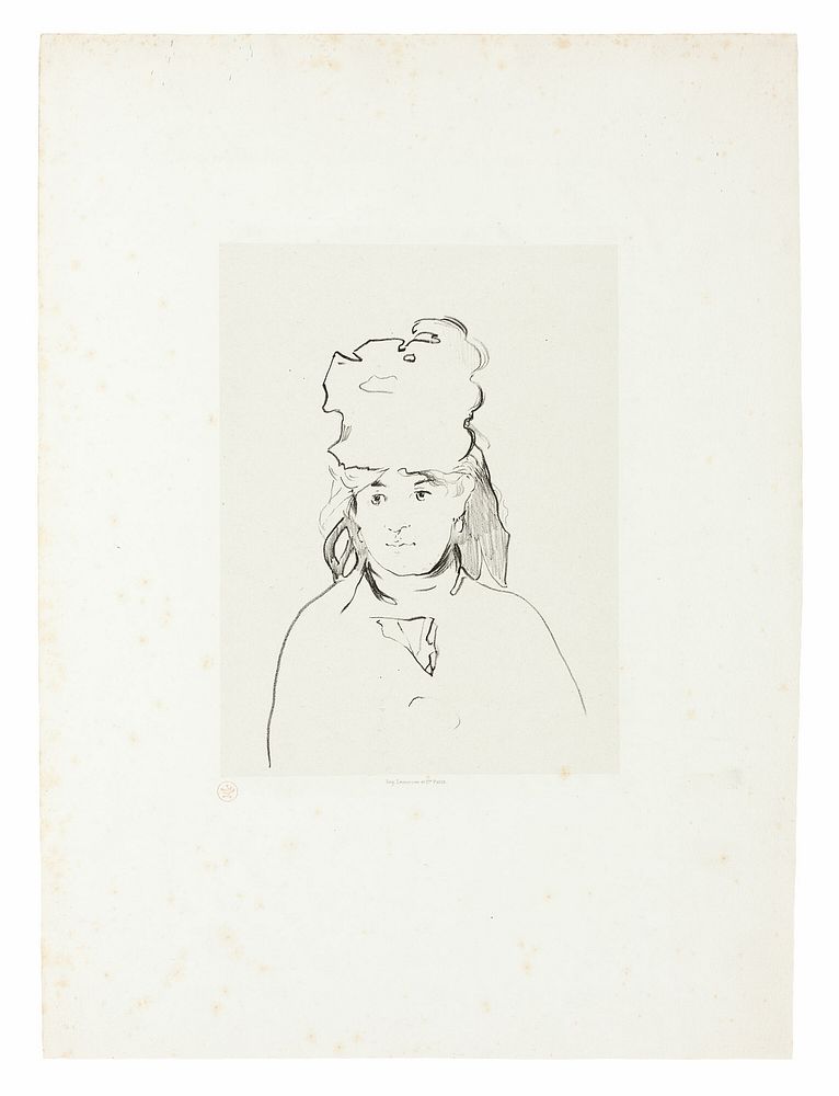 Berthe Morisot in Silhouette by Édouard Manet