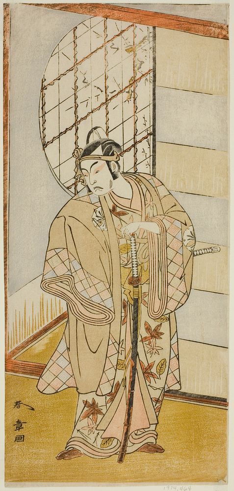 The Actor Matsumoto Koshiro IV as Matsuo-maru in the Play Sugawara Denju Tenarai Kagami, Performed at the Nakamura Theater…