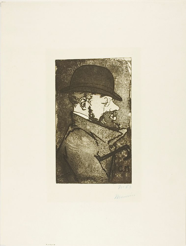 Portrait of Toulouse-Lautrec, from the first album of L'Estampe originale by Charles Maurin