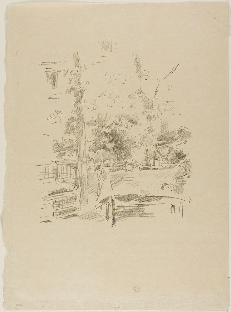 Tête-à-tête in the garden by James McNeill Whistler