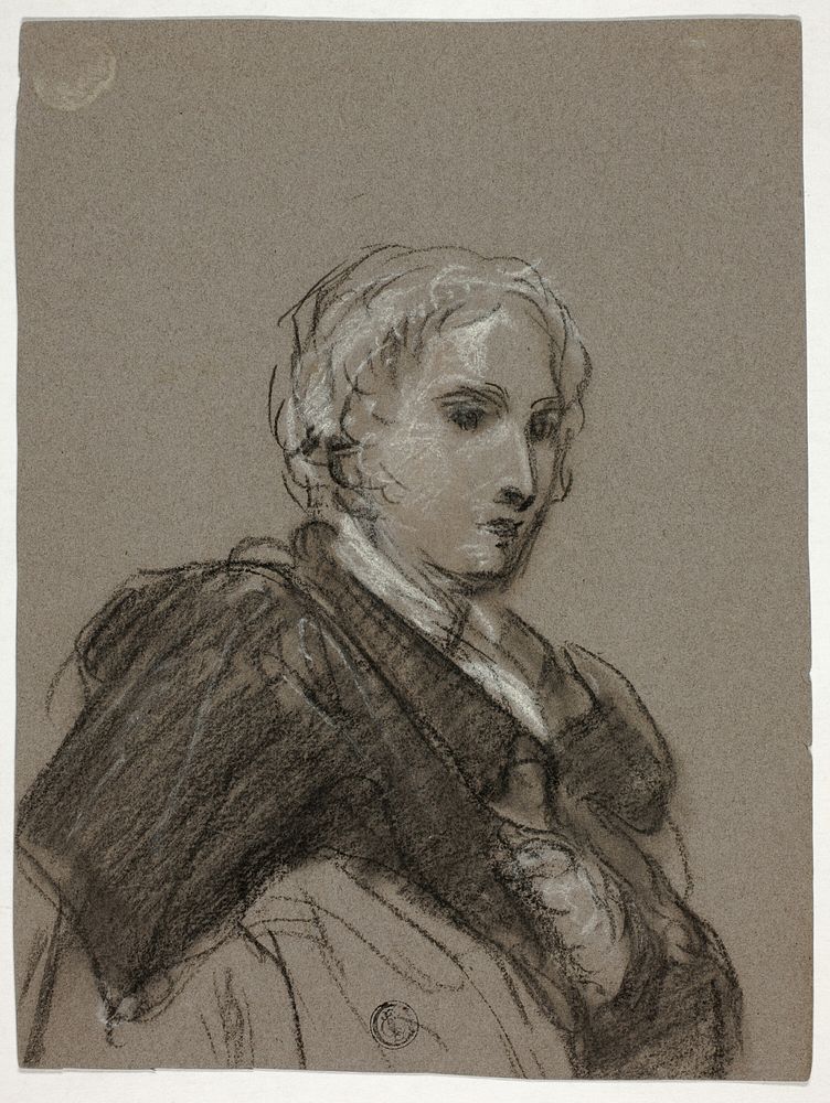 Bust of a Woman (recto); Draped Figure, Three-Quarter Length (verso) by Thomas Barker