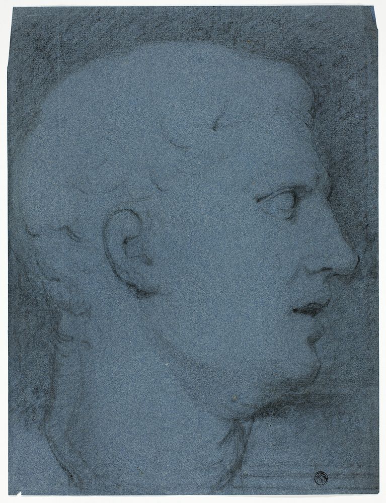 Profile of Head after a Cast (recto and verso) by George Henry Harlow
