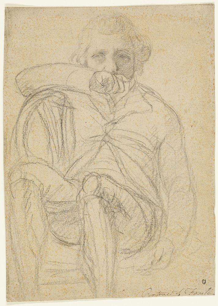 Portrait of Fuseli (recto); Sketch of a Hand (verso) by Henry Fuseli