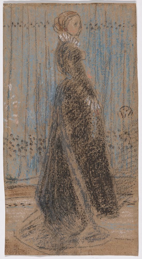 Study for "Arrangement in Black, No. 2: Portrait of Mrs. Louis Huth" (recto); Study for "Symphony in Flesh Color and Pink:…