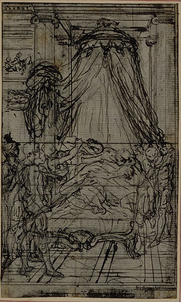 Study for an illustration in Tacitus "Tibère, ou Les Six Premiers Livres des Annales", Book VI, Vol. 3, 2nd Study by Hubert…