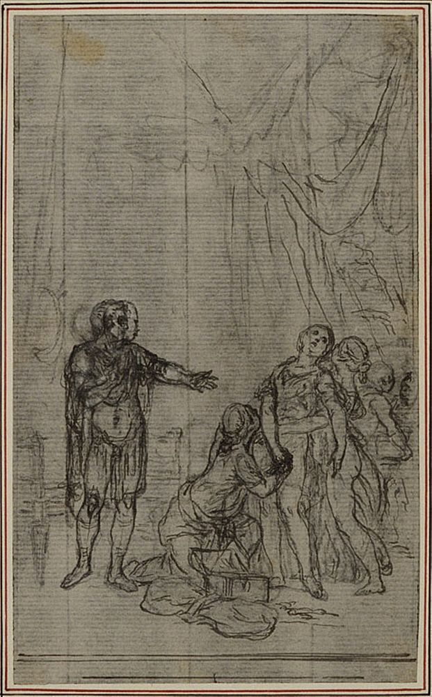 Study for Lucain's "La Pharsale", Canto V by Hubert François Gravelot