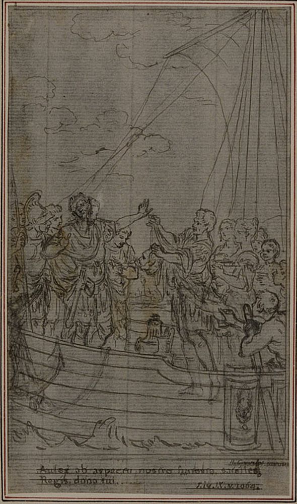 Study for Lucain's "La Pharsale", Canto IX by Hubert François Gravelot