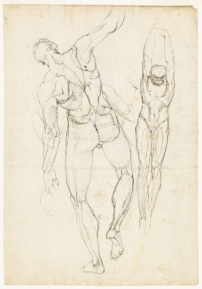 Figure Studies (recto and verso) by Henry Fuseli