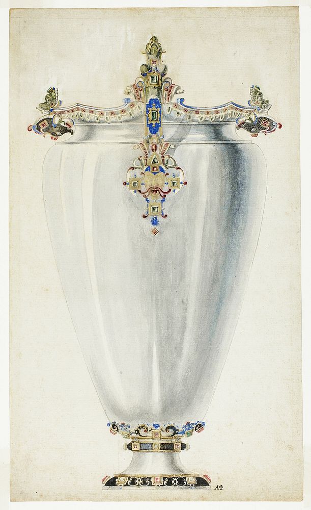 Monumental Jewelled Vase by Giuseppe Grisoni
