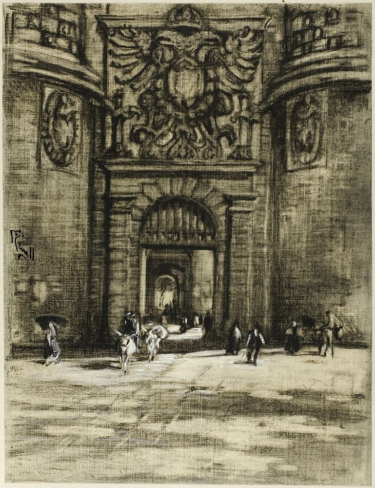 Porta Viragia, Toledo by Joseph Pennell