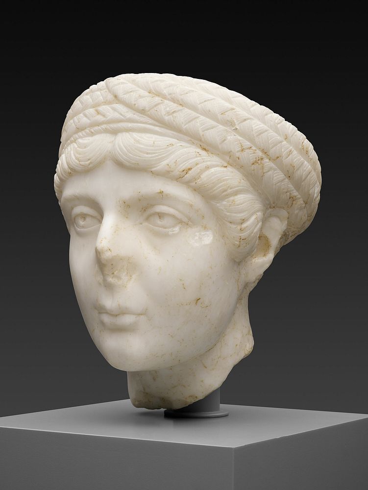 Portrait Head of a Young Woman by Ancient Roman