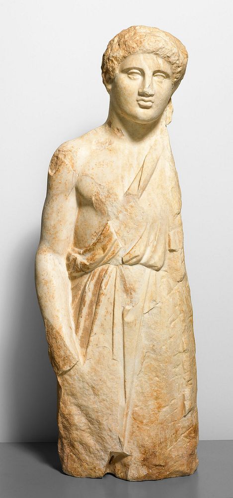 Figure of a Youth from a Funerary Stele (Monument) by Ancient Greek
