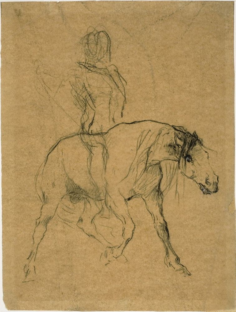 Study of a Horse and Rider by Jules-Élie Delaunay