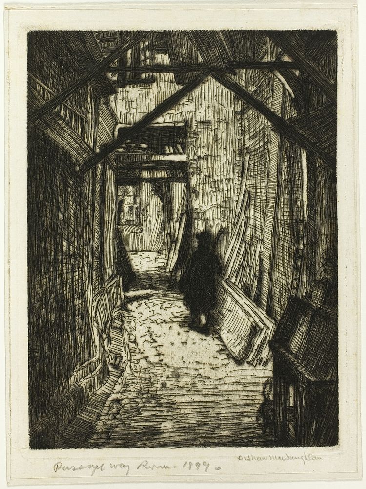 Passageway, Rouen by Donald Shaw MacLaughlan