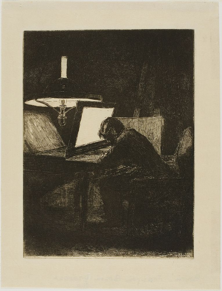 François Bonvin Etching by François Bonvin