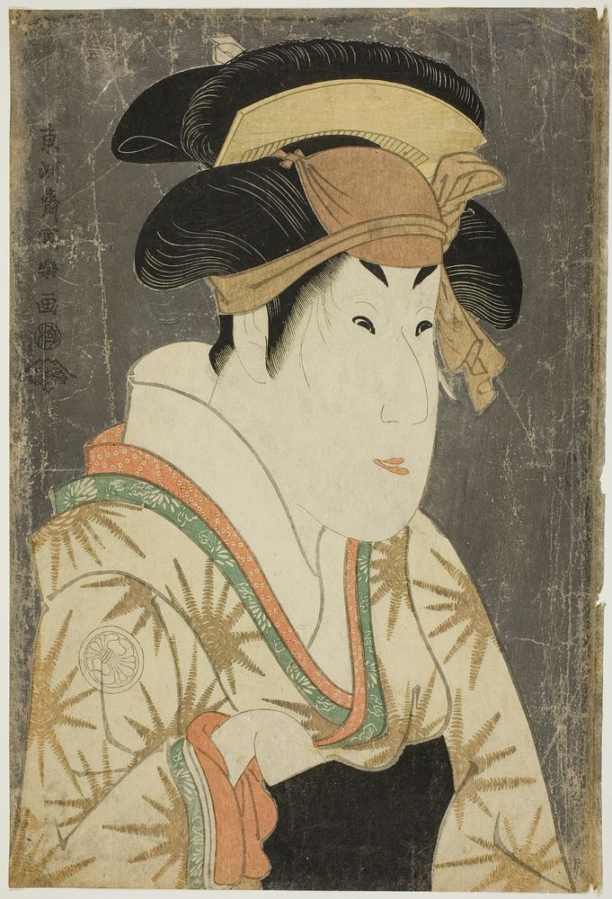 The actor Segawa Kikunojo III as Oshizu, wife of Tanabe Bunzo by Tōshūsai Sharaku