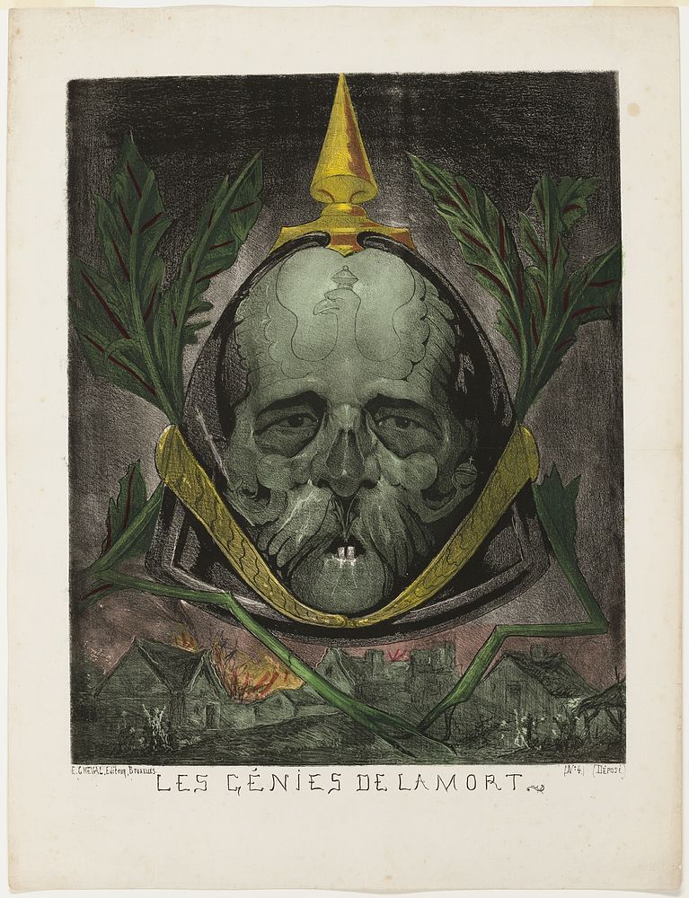 Bismarck, from Les Génies de la Mort by Edmond Guilliaume