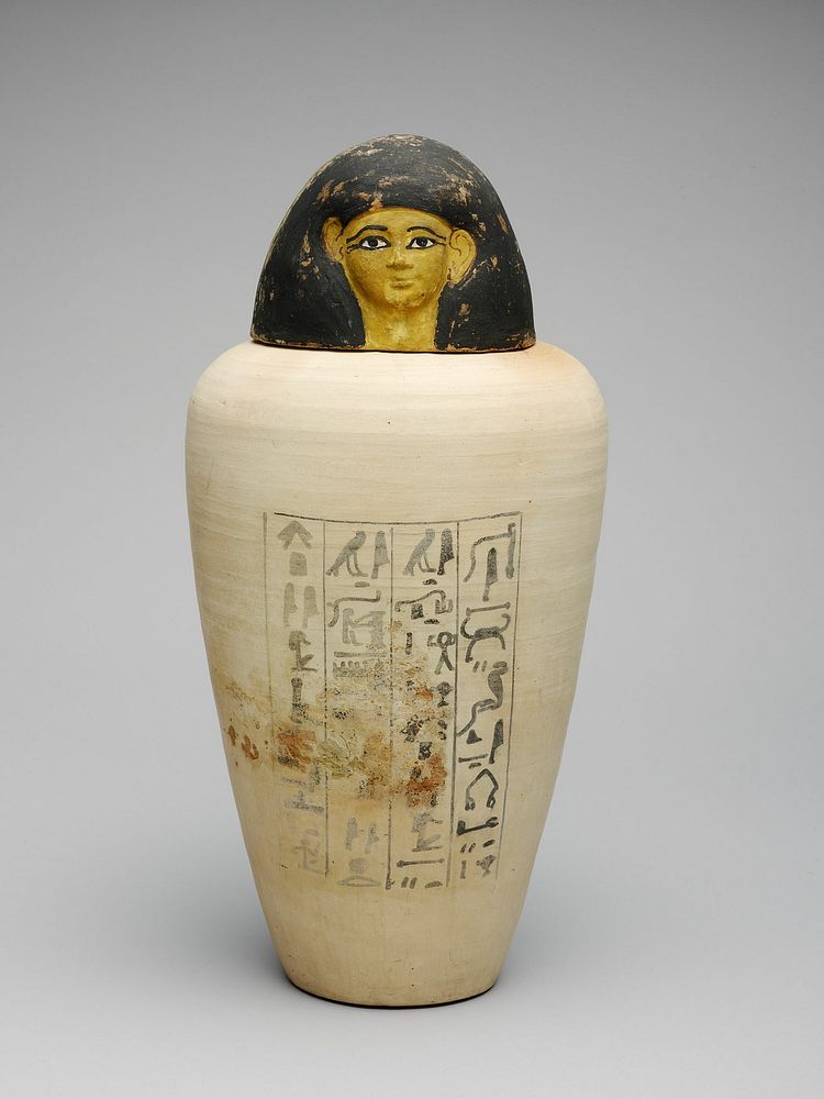 Canopic Jar of the Overseer of the Builders of Amun, Amenhotep by Ancient Egyptian