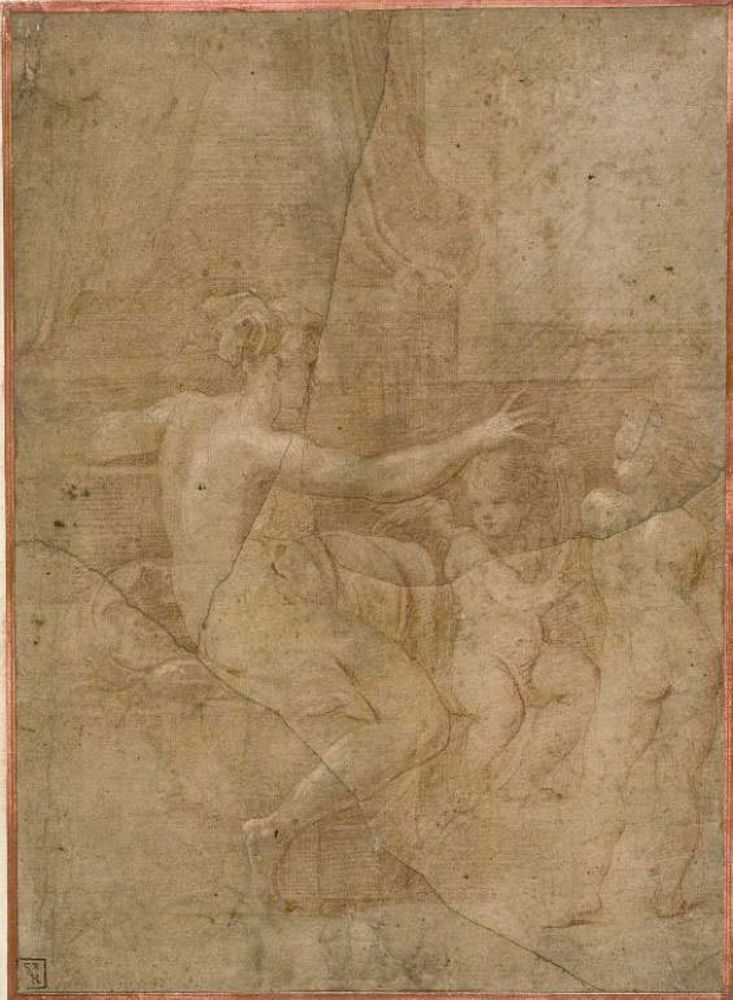Venus with Cupid and Putto by Parmigianino