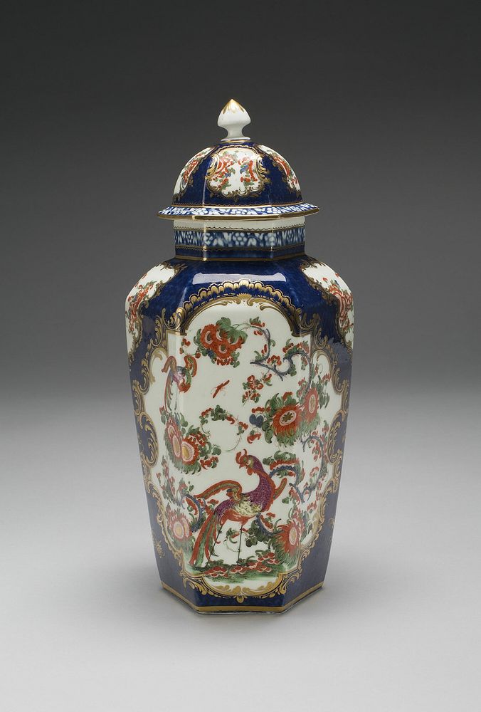 Vase with Cover (one of a pair) by Worcester Porcelain Factory (Manufacturer)