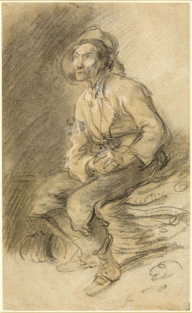 A Woodman Seated on a Bundle of Faggots by Thomas Gainsborough