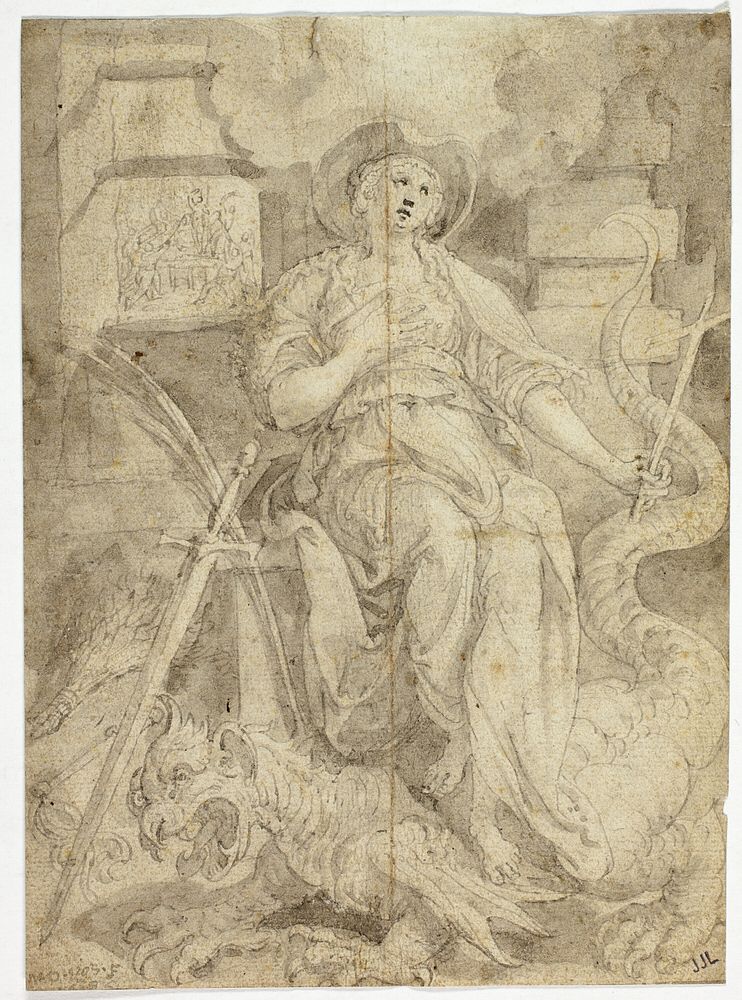 Study for Saint Margaret by Marten de Vos