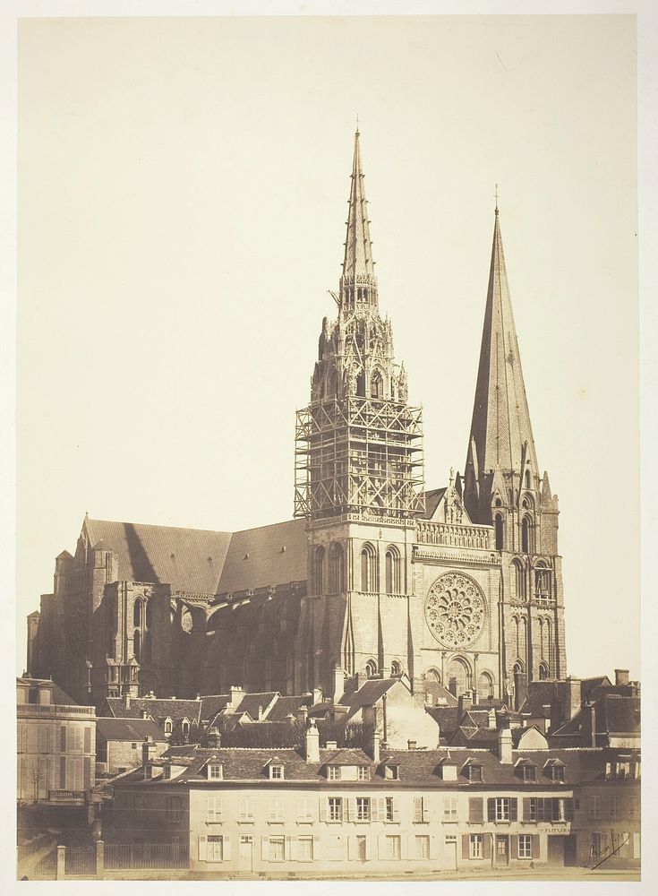Chartres Cathedral, West Facade by Bisson Frères