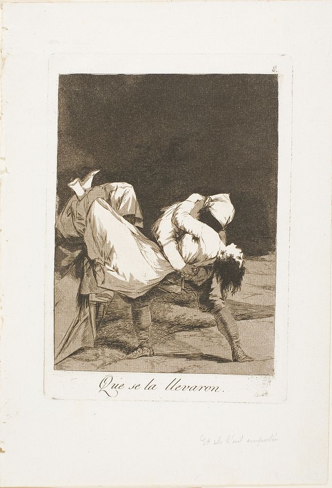 They Carried Her Off!, plate eight from Los Caprichos by Francisco José de Goya y Lucientes
