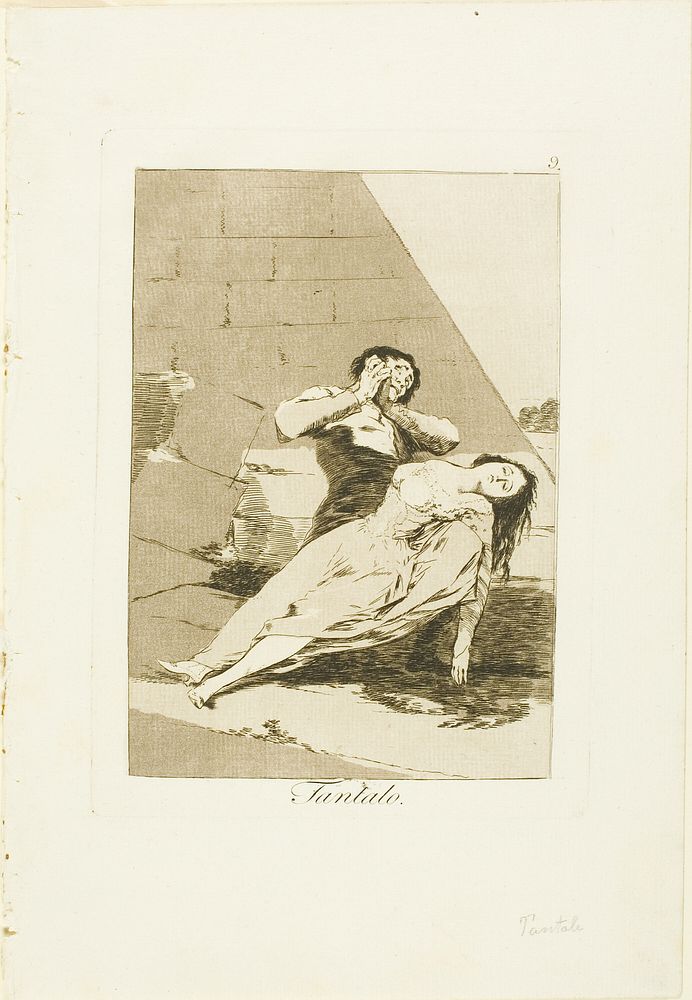 Tantalus, plate 9 from Los Caprichos by Francisco José de Goya y Lucientes