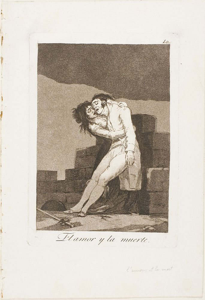 Love and Death, plate ten from Los Caprichos by Francisco José de Goya y Lucientes