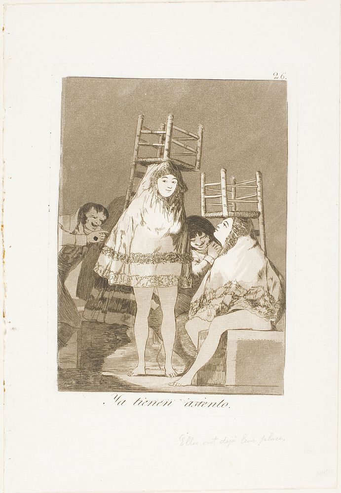 They've Already Got a Seat (i.e. bottom), plate 26 from Los Caprichos by Francisco José de Goya y Lucientes