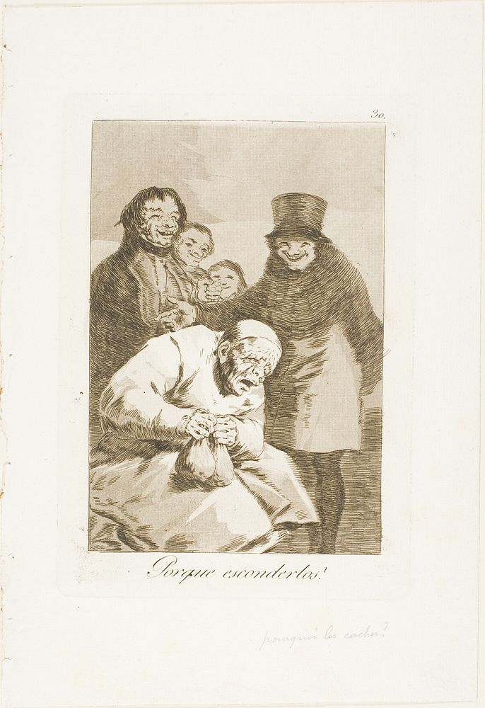 Why Hide Them?, plate 30 from Los Caprichos by Francisco José de Goya y Lucientes