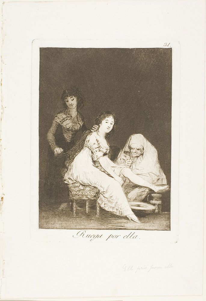 She Prays for Her, plate 31 from Los Caprichos by Francisco José de Goya y Lucientes