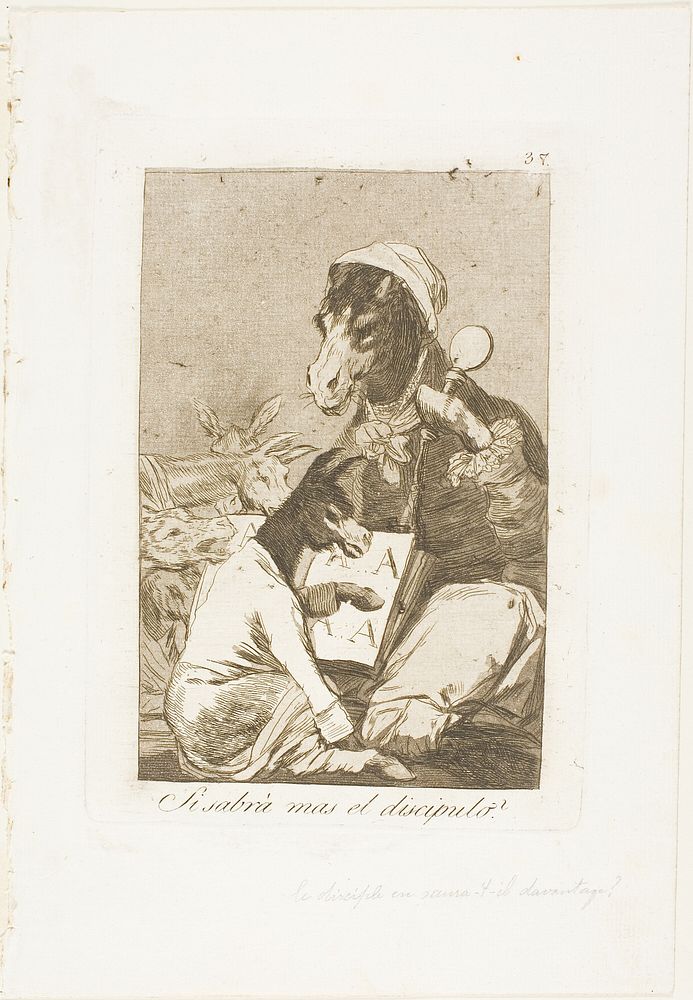 Might not the Pupil Know More?, plate 37 from Los Caprichos by Francisco José de Goya y Lucientes
