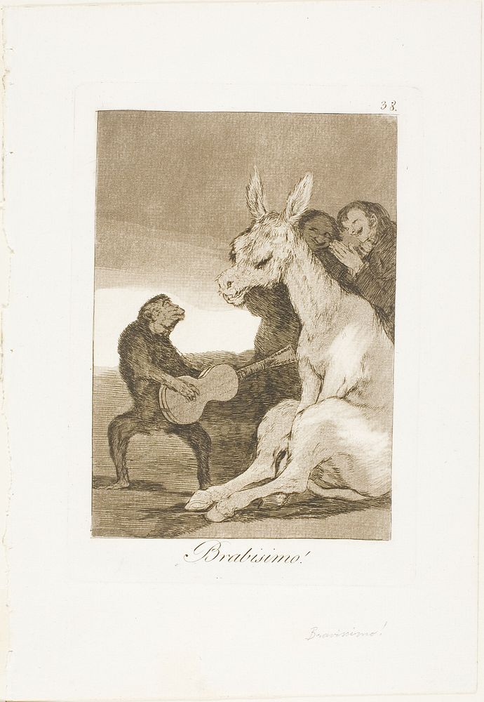 Bravo!, plate 38 from Los Caprichos by Francisco José de Goya y Lucientes