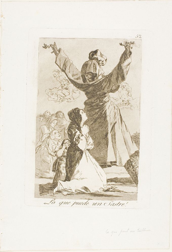 What a Tailor Can Do!, plate 52 from Los Caprichos by Francisco José de Goya y Lucientes