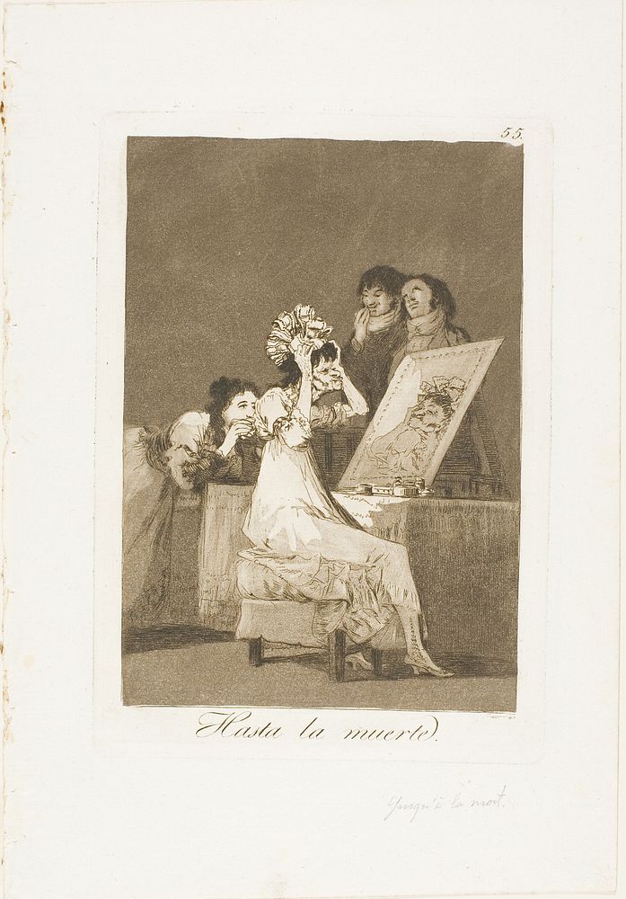 Until Death, plate 55 from Los Caprichos by Francisco José de Goya y Lucientes