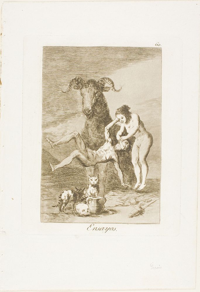 Trials, plate 60 from Los Caprichos by Francisco José de Goya y Lucientes