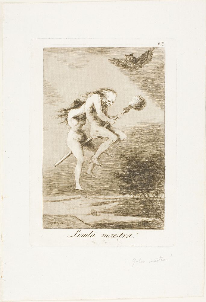 Pretty Teacher!, plate 68 from Los Caprichos by Francisco José de Goya y Lucientes