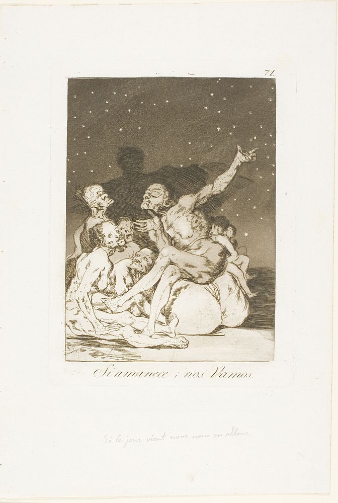 When Day Breaks We Will Be Off, plate 71 from Los Caprichos by Francisco José de Goya y Lucientes