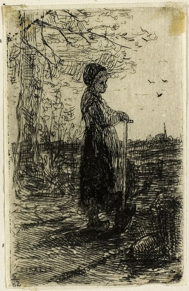 Girl with a Spade by Jozef Israëls