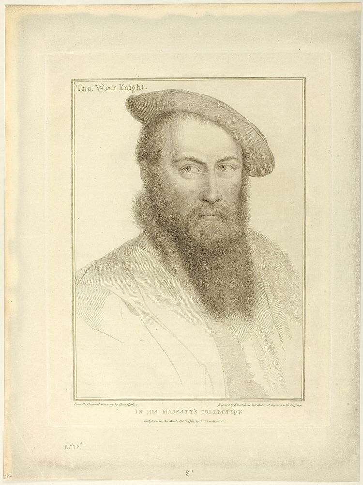 Sir Thomas Wyatt by Francesco Bartolozzi