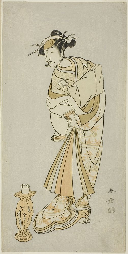 Actors Ichikawa Danjûrô V as the Spirit of the Monk Seigen and Nakamura Noshio I as the Spirit of the Courtesan Takao in…