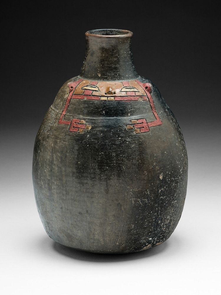 Bottle with Incised Geometric Figure by Paracas