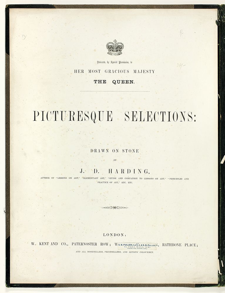 Picturesque Selections: Text Page, from Picturesque Selections by James Duffield Harding
