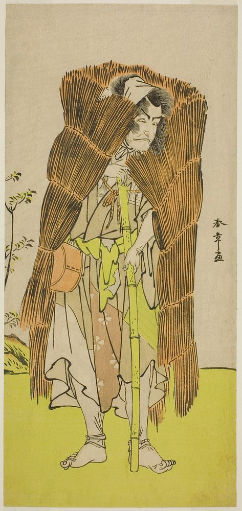 The Actor Ichikawa Ebizo III as Akushichibyoe Kagekiyo Disguised as a Beggar in the Play Kamuri Kotoba Soga no Yukari…