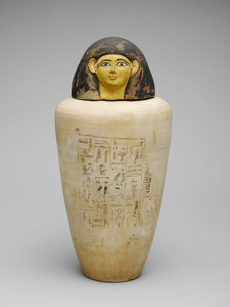 Canopic Jar of the Overseer of the Builders of Amun, Amenhotep by Ancient Egyptian