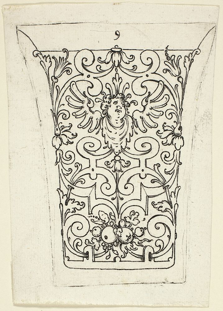 Plate 9, from twenty ornamental designs for goblets and beakers by Master A.P.