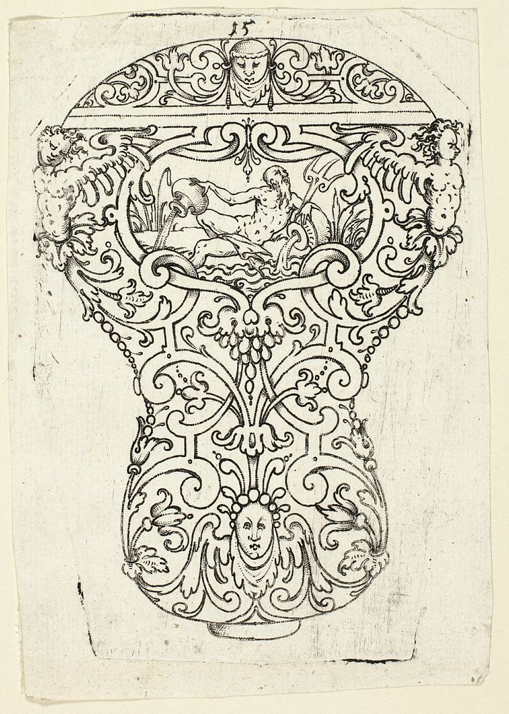 Plate 15, from twenty ornamental designs for goblets and beakers by Master A.P.