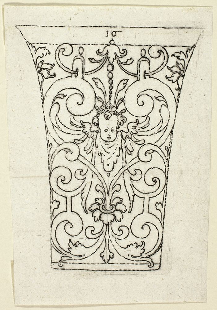 Plate 10, from XX Stuck zum (ornamental designs for goblets and beakers) by Master A.P.